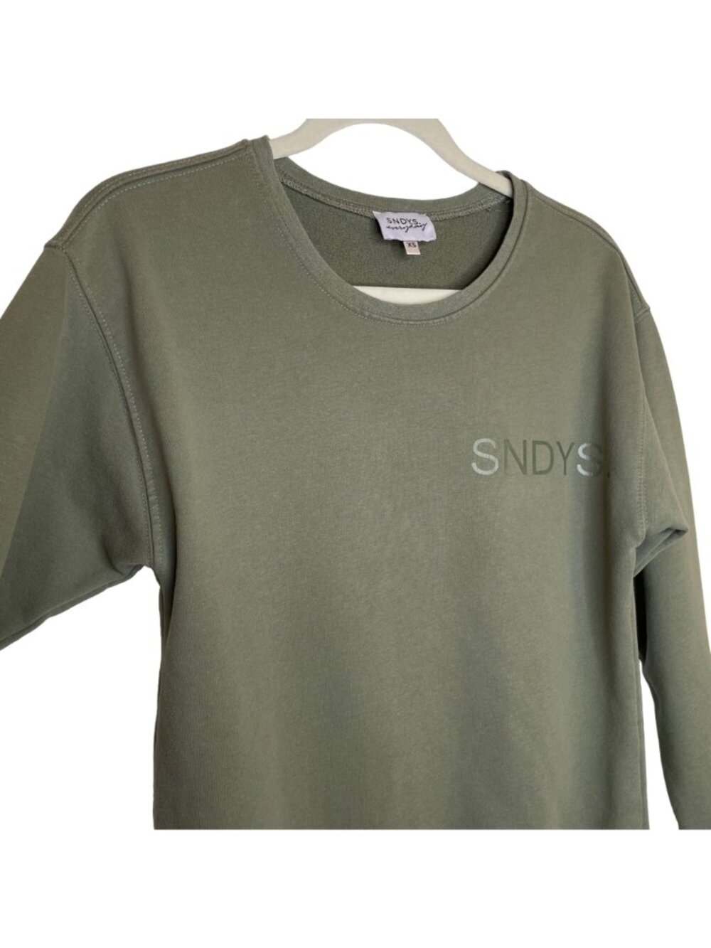 Revolve SNDYS Everyday Green Logo Sweatshirt, XS - Picture 3 of 7